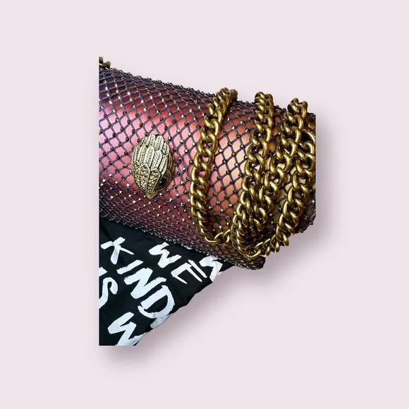 Kurt Geiger Mini Kensington Fabric Multicolor Gradient Embellished Shoulder Bag - Picture 6 of 10